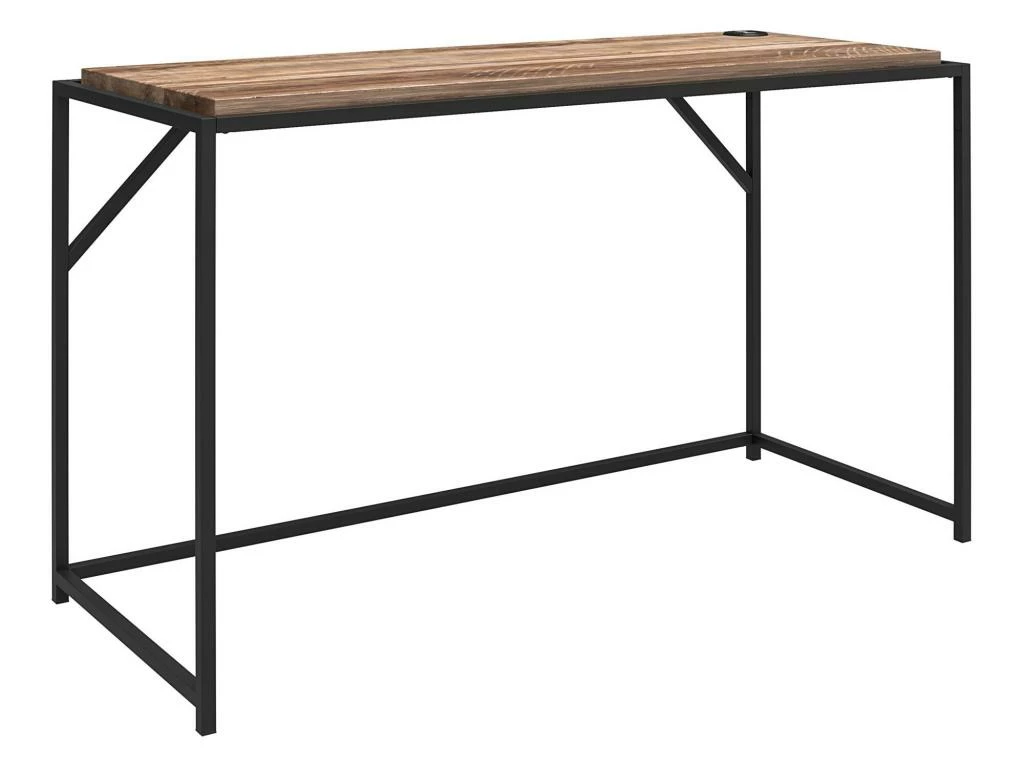 Bureau En Panneaux De Particules De Chêne Patiné Et Structure En Métal 1 Bureau En Panneaux De Particules De Chêne Patiné Et Structure En Métal