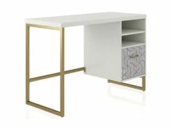Bureau Simple Caisson En MDF Blanc -mobilier de bureau Shop meuble bureau 21581433