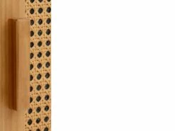 Bureau Avec 1 Porte Et 1 Tiroir En Pin Et Rotin Nature -mobilier de bureau Shop meuble bureau 21581841