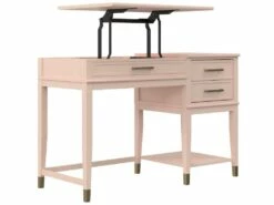 Bureau D'ordinateur Avec Plateau Relevable En MDF Rose 12 Bureau D'ordinateur Avec Plateau Relevable En MDF Rose -mobilier de bureau Shop meuble bureau 21693637