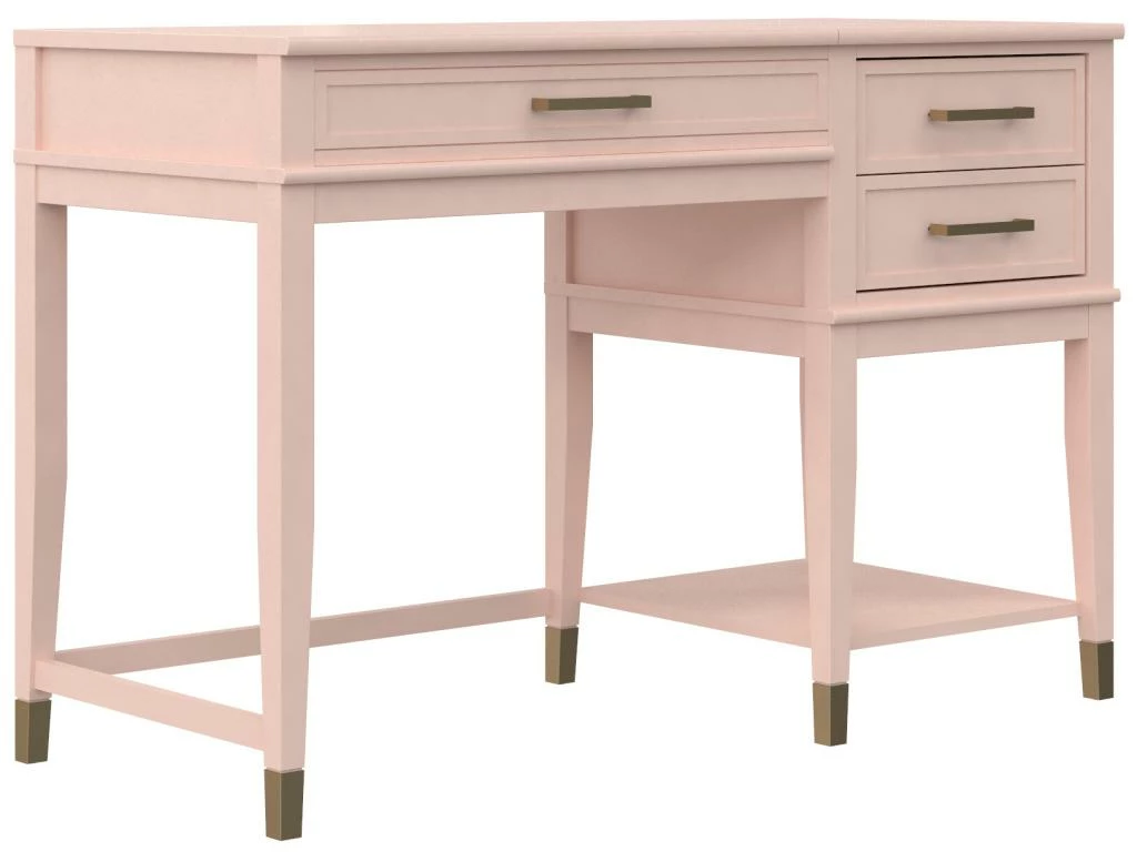 Bureau D'ordinateur Avec Plateau Relevable En MDF Rose 10 Bureau D'ordinateur Avec Plateau Relevable En MDF Rose – Image 10