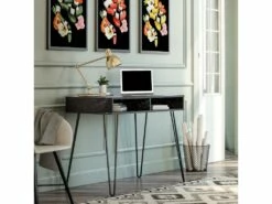 Bureau 2 Casiers En Panneaux De Particules Marbre Noir -mobilier de bureau Shop meuble bureau 21693673