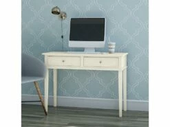Bureau Avec 2 Tiroirs En MDF Blanc -mobilier de bureau Shop meuble bureau 21693693