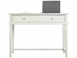 Bureau Avec 2 Tiroirs En MDF Blanc -mobilier de bureau Shop meuble bureau 21693705