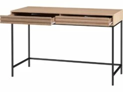 Bureau 2 Tiroirs En Panneaux De Particules Chêne -mobilier de bureau Shop meuble bureau 21693787