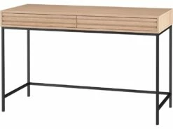 Bureau 2 Tiroirs En Panneaux De Particules Chêne -mobilier de bureau Shop meuble bureau 21693793