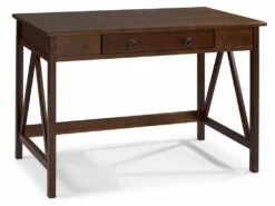 Bureau Avec 1 Tiroir En Pin Brun -mobilier de bureau Shop meuble bureau 21693851