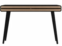 Bureau 2 Tiroirs En Aggloméré Noir Et Nature -mobilier de bureau Shop meuble bureau 21694061