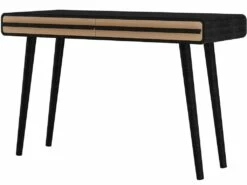 Bureau 2 Tiroirs En Aggloméré Noir Et Nature -mobilier de bureau Shop meuble bureau 21694065