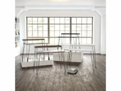 Bureau Avec Contremarche En Panneaux De Partic. Mélaminés Blanc -mobilier de bureau Shop meuble bureau 21694079