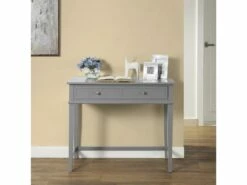 Bureau Avec 2 Tiroirs En MDF Gris -mobilier de bureau Shop meuble bureau 21694223