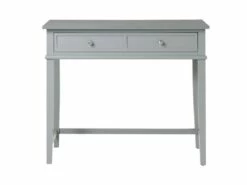 Bureau Avec 2 Tiroirs En MDF Gris -mobilier de bureau Shop meuble bureau 21694229