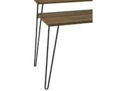 Bureau Avec Contremarche En Panneaux De Partic. Stratifié Noyer -mobilier de bureau Shop meuble bureau 21694615