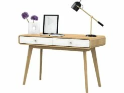 Bureau 2 Portes En Panneau De Particules Chêne Et Blanc -mobilier de bureau Shop meuble bureau 21724101