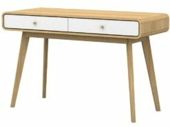 Bureau 2 Portes En Panneau De Particules Chêne Et Blanc -mobilier de bureau Shop meuble bureau 21724105