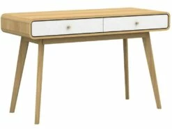 Bureau 2 Portes En Panneau De Particules Chêne Et Blanc -mobilier de bureau Shop meuble bureau 21724109