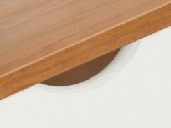 Bureau 2 Tiroirs En Pin Blanc Et Nature -mobilier de bureau Shop meuble bureau 21736477