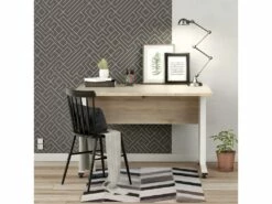 Prisme Bureau B, Imitation Chêne, Blanc. -mobilier de bureau Shop meuble bureau 22084779