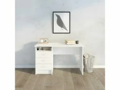 Fula Bureau 3 Tiroirs, Blanc. -mobilier de bureau Shop meuble bureau 22084879