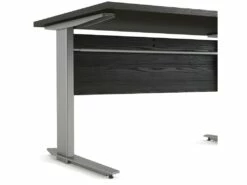 Prisme Bureau à Hauteur Réglable électrique, En Frêne Noir Et Gris Argenté. -mobilier de bureau Shop meuble bureau 22085397