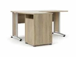 Prisme Bureau 3 Tiroirs. Finition Chêne Et Blanc. -mobilier de bureau Shop meuble bureau 22085515