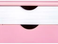 Pierre Commode à Roulettes à 6 Tiroirs, 4 Roulettes (avec 2 Avec Arrêt) Rose, Blanc. -mobilier de bureau Shop meuble bureau 22096069