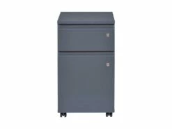 FileGuard Commode Tiroir Cassette 1 Tiroir, 1 Porte Avec Clé Gris.