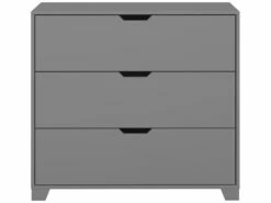 Loke Commode à 3 Tiroirs, Gris Laqué.
