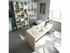 Bureau Dafage, Bureau Réversible Avec Commode, Bureau D'angle Ou Table PC De Bureau, 145x108h73 Cm, Chêne Et Blanc 8 Bureau Dafage, Bureau Réversible Avec Commode, Bureau D'angle Ou Table PC De Bureau, 145x108h73 Cm, Chêne Et Blanc -mobilier de bureau Shop meuble bureau 22752489