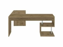 Bureau Dmassaro, Bureau D'angle Support PC, Table De Bureau Polyvalente, Bureau Gain De Place Multiposition, 100% Made In Italy, Cm 160x60h78, Chêne -mobilier de bureau Shop meuble bureau 22860085