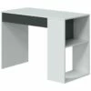 Bureau Danani, Bureau Réversible Avec Tiroir, Table D'étude Ou De Bureau Pour PC, 101x50h73 Cm, Blanc Et Anthracite