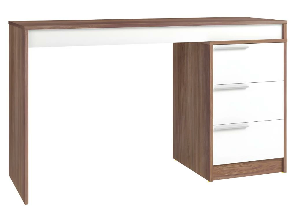 Bureau Et Caisson 3 Tiroirs Amovible Châtaignier Blanc 3 Bureau Et Caisson 3 Tiroirs Amovible Châtaignier Blanc – Image 3