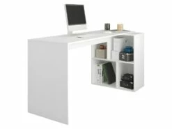 Bureau Et Rayonnage Blanc 4 Niches OFFICE