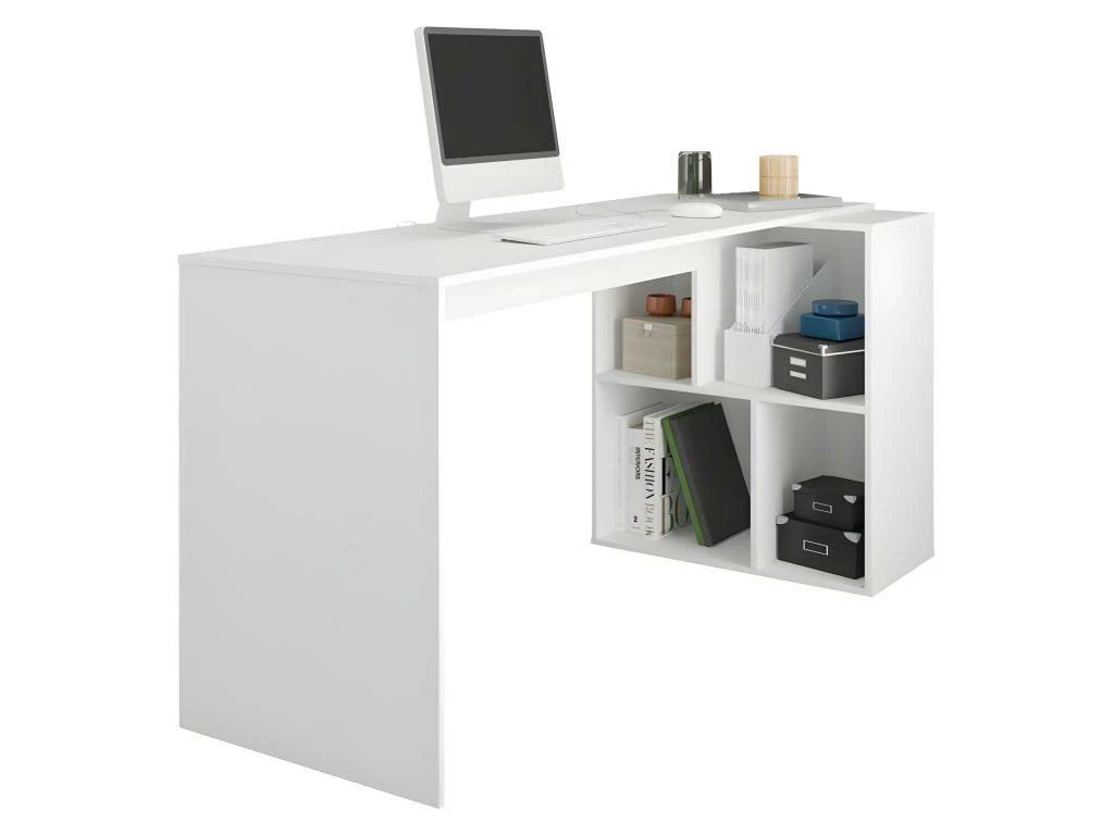 Bureau Et Rayonnage Blanc 4 Niches OFFICE 1 Bureau Et Rayonnage Blanc 4 Niches OFFICE