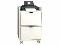 Caisson Roulant 2 Tiroirs Blanc Office