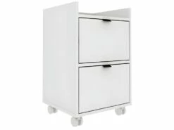 Caisson Roulant 2 Tiroirs Blanc Office -mobilier de bureau Shop meuble bureau 22969553