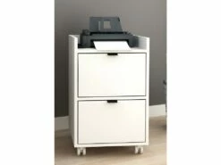 Caisson Roulant 2 Tiroirs Blanc Office -mobilier de bureau Shop meuble bureau 22969555