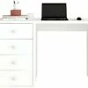 Bureau Blanc 4 Tiroirs 120 Cm Office