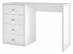 Bureau Blanc 4 Tiroirs 120 Cm Office -mobilier de bureau Shop meuble bureau 22970191