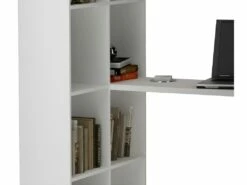 Bureau Et Bibliothèque Intégrée 8 Niches Blanc -mobilier de bureau Shop meuble bureau 22970231