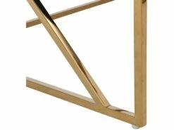 Bureau En Verre Trempé Et Acier - Doré Et Noir - ATHENA De Pascal Morabito -mobilier de bureau Shop meuble bureau 4550801