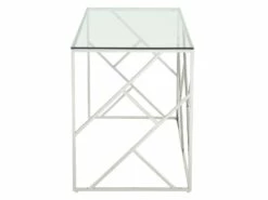 Bureau En Verre Trempé Et Acier - Argent Et Transparent - ATHENA De Pascal Morabito -mobilier de bureau Shop meuble bureau 4551403