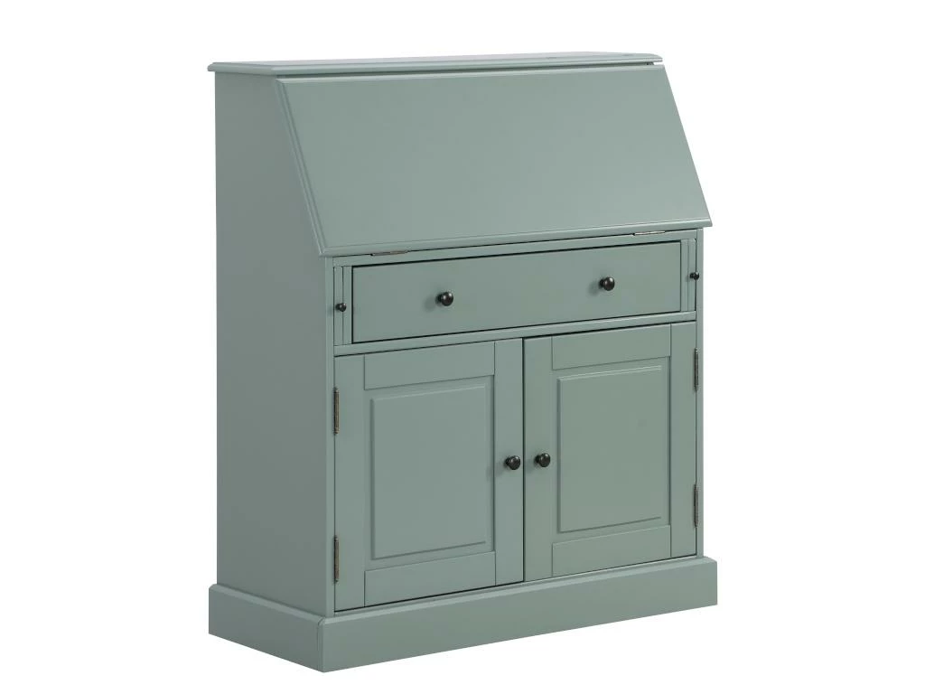 Secrétaire En Pin Et MDF - Coloris : Vert Amande - CLEORE 5 Secrétaire En Pin Et MDF - Coloris : Vert Amande - CLEORE – Image 5