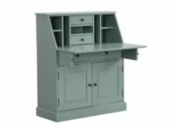 Secrétaire En Pin Et MDF - Coloris : Vert Amande - CLEORE 9 Secrétaire En Pin Et MDF - Coloris : Vert Amande - CLEORE -mobilier de bureau Shop meuble bureau 578891