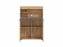 Secrétaire 2 Portes - Coloris : Naturel Et Gris - IDONAR 10 Secrétaire 2 Portes - Coloris : Naturel Et Gris - IDONAR -mobilier de bureau Shop meuble bureau 5962107