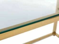 Bureau En Verre Trempé Et Acier - Doré Et Transparent - CLOTILDE De Pascal Morabito -mobilier de bureau Shop meuble bureau 6901833