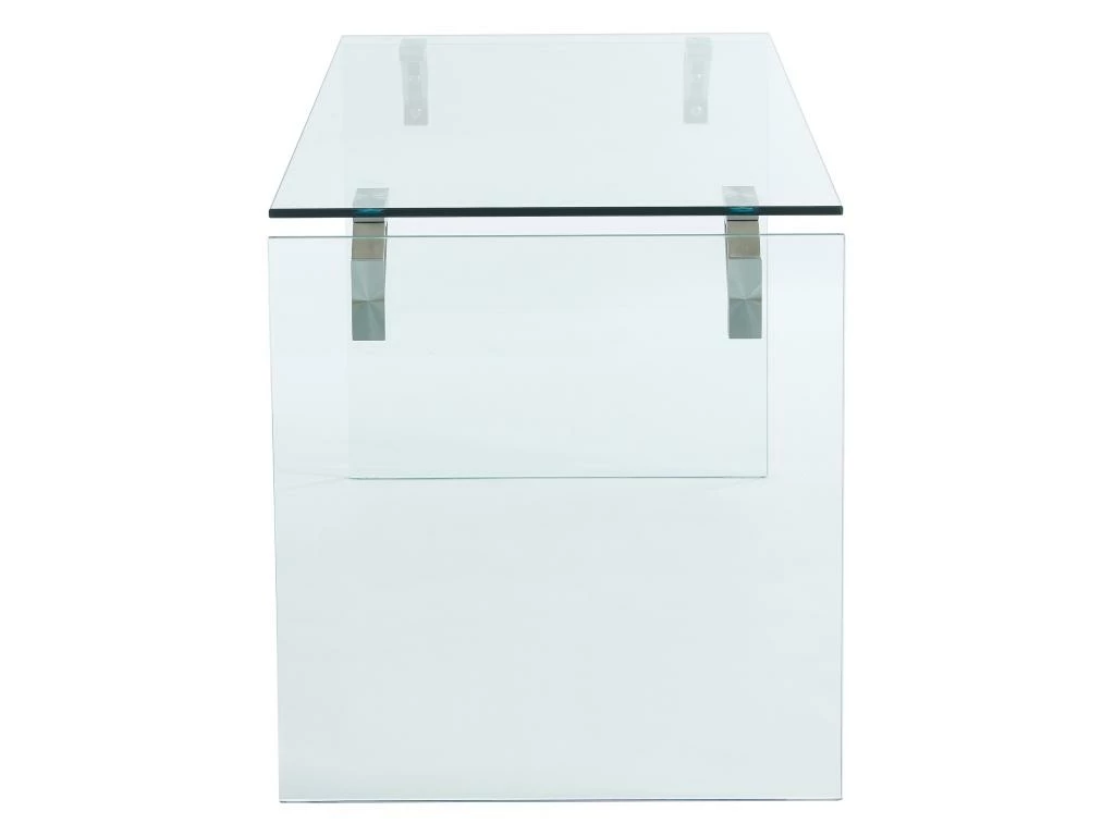 Bureau En Verre Trempé - Transparent - MADRO 4 Bureau En Verre Trempé - Transparent - MADRO – Image 4