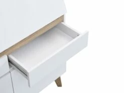 Secrétaire Avec 2 Portes Et 2 Tiroirs - MDF - Blanc Et Naturel - RILESA 20 Secrétaire Avec 2 Portes Et 2 Tiroirs - MDF - Blanc Et Naturel - RILESA -mobilier de bureau Shop meuble bureau 8442755