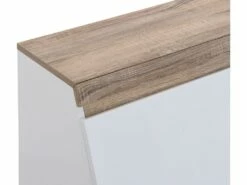 Secrétaire Avec 2 Portes Et 2 Tiroirs - MDF - Blanc Et Naturel - RILESA 19 Secrétaire Avec 2 Portes Et 2 Tiroirs - MDF - Blanc Et Naturel - RILESA -mobilier de bureau Shop meuble bureau 8442757