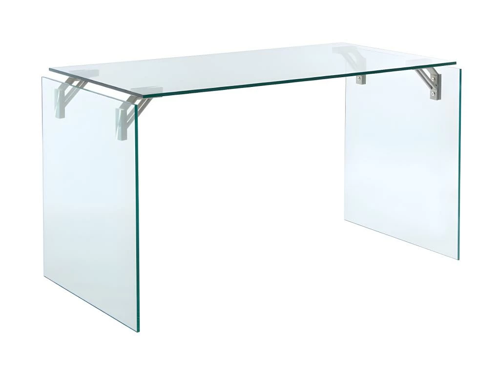 Bureau En Verre Trempé - Transparent - MADRO 5 Bureau En Verre Trempé - Transparent - MADRO – Image 5